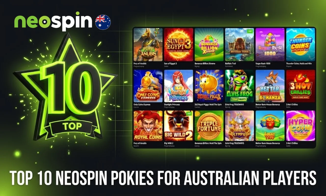 The most popular pokies available at Neospin casino